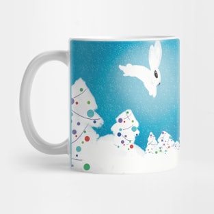 Christmas tree and rabbit Mug